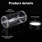 Patelai 4 Pieces Round Wide-mouth Leak Proof Plastic Container Jars with Lids for Travel Storage Makeup Beauty Products Face Creams Oils Salves Ointments DIY Making(32 Ounce,Black)