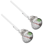 Instant Read Pocket Milk Frothing Thermometer with1 inch Dial 5 inch Probe Clip,Best Instant Read Food for The Coffee Drinks,Chocolate Milk Foam (2)