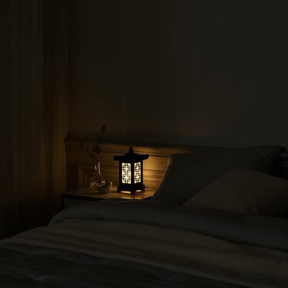 Traditional Korean Wood Lamp | Handmade Asian Oriental Table Lantern | Bedside - Image 9