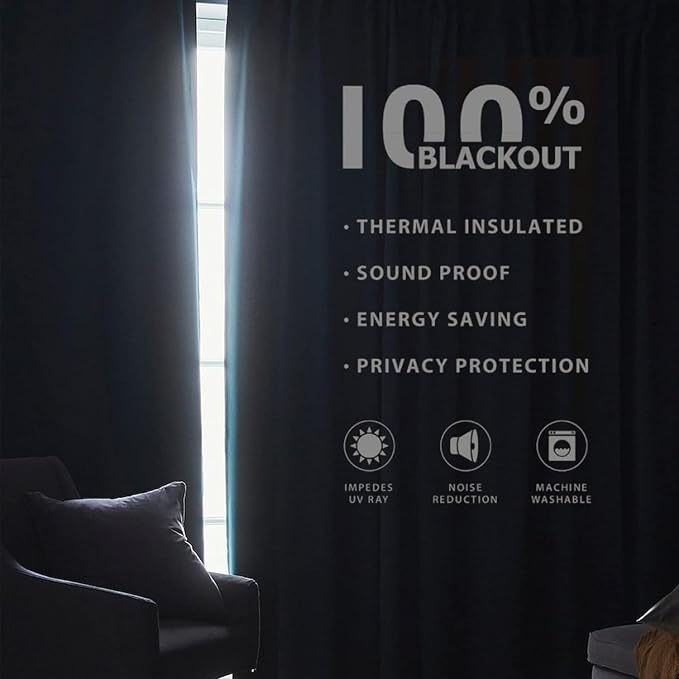Joydeco Faux Linen Blackout Curtains - Image 5
