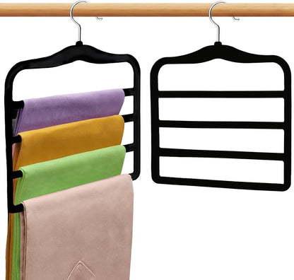 Closet Organizers and Storage, 2 Pack Pants-Hanger-Space-Saving, Velvet Clothes - Image 9