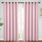 Yakamok Room Darkening Curtains 62x84 inch Long Pink-Living Room | 2 panels by Yakamok