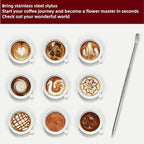 22 PCS Espresso Accessories Kit，53mm Coffee Tamper Set ，Barista Kit - with Frothing Pitcher WDT Tool Stirrer Tamper Mat Coffee Stencils Latte Art Pen