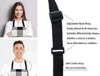 Black and White Buffalo Plaids Bib Apron with Adjustable Neck for Men Women,Suitable for Home Kitchen Cooking Waitress Chef Grill Bistro Baking BBQ Cobbler Apron