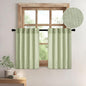 MIULEE Sage Green Kitchen Curtain 24 Inches Length 2 Panels Farmhouse | Soft by MIULEE