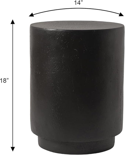LeisureMod 14” Wide Round Side Table in Fiberstone - Image 3