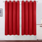 Blackout Curtains 66 x 72 Inch Long Bright Red Curtains Set of 2 Panels Room by Lemomo