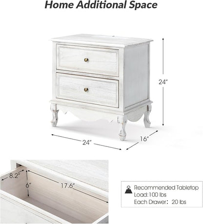 HULALA HOME Solid Wood End Tables Set of 2 - Image 2