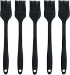Silicone brush, Oil Brush for BBQ Kitchen Cooking Baking and Grilling(5 PCS,Black)