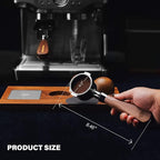 CrossCreek 51mm Espresso Bottomless Portafilter with 2 Ear | Fits De’Longhi ECP3420 / EC155 / BCO430 / EC260 Espresso Machine | Stainless Steel Basket and Walnut Handle | Espresso Accessories