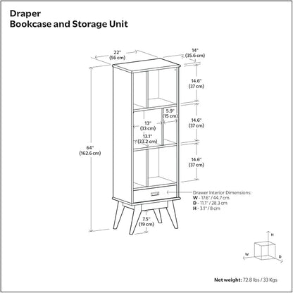SIMPLIHOME Draper Bookcase - Image 2
