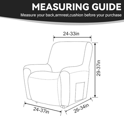 Cupuamon Recliner Chair Covers, Lazy Boy Recliner Covers Stretch Reclining - Image 2