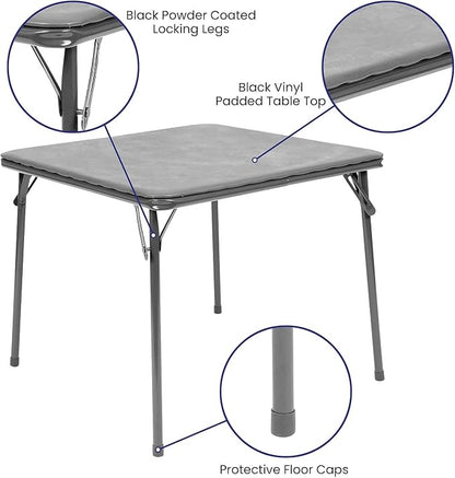 Flash Furniture Mindy Kids 5-Piece Folding Square Table and Chairs Set - Image 4