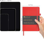 &And Per Se Lined Journal Notebook, 160 Pages, A5 5.7 x 8 inches College Ruled Thick Paper Notebook Journals for Writing, Hardcover Notebooks for Women Men Office School (1 Pack, Red)