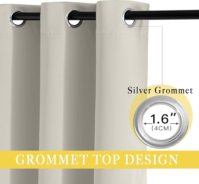 NICETOWN Blackout Curtain for Living Room, Thermal Insulated Solid Grommet - Image 3