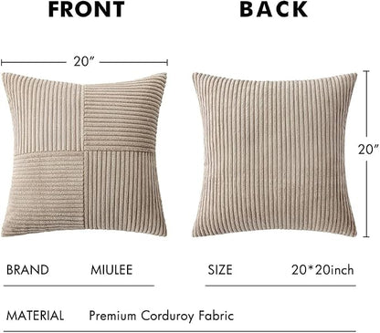 MIULEE Taupe Decorative Throw Pillow Covers - Image 6