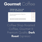 Sarasota Coffee Ground Espresso | Dark Roast Gourmet Coffee Grounds | Low Acid, Mold Free, Specialty Grade, Bulk Ground Espresso Coffee | 5lb (80 oz)