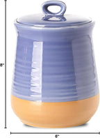 Hasense Food Storage Jar, Ceramic Kitchen Canister with Airtight Lid, 75 FL OZ Food Storage Containers, Candy Jar for Coffee, Sugar, Tea, Flour and More, Wedding Gift, Purple