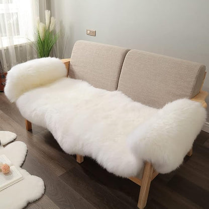 LLB Genuine Sheepskin Area Rug Wool Rug Fur Carpet Fluffy Shaggy Fur Rug - Image 3