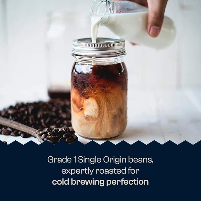 Organic Cold Brew Coffee - Guatemalan Coffee Beans Crafted For Cold Brewing - Ground, Medium Roast, 5 lb