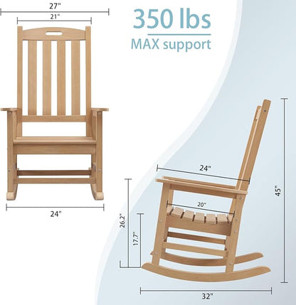 Psilvam Oversized Outdoor Rocking Chair, - Image 3