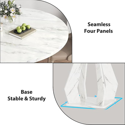 IBF Round Marble Dining Table, Dinner Tables - Image 7
