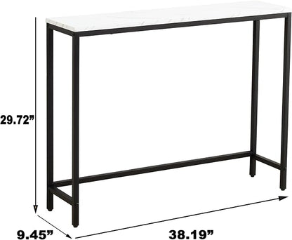 loglus Console Table for Entryway, Faux Marble MDF Sofa Table - Image 3