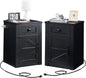 SOOWERY Nightstands Set of 2, Nightstand by SOOWERY