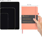 &And Per Se Lined Journal Notebook, 160 Pages, A5 5.7 x 8 inches College Ruled Thick Paper Notebook Journals for Writing, Hardcover Notebooks for Women Men Office School (1 Pack, Peach)
