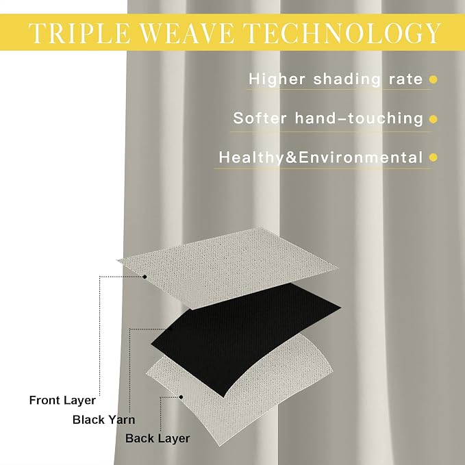 NICETOWN Patio Blackout Curtain Panels - Image 2