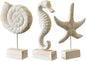 3pcs Wood Handmade Beach Nautical Style Figurines Starfish/Conch/Seahorse by Exttlliy