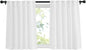 NICETOWN White Faux Linen Kitchen Curtains 36 inches Long, Rod Pockets & Back by NICETOWN