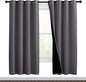 NICETOWN Grey Full Shade Curtain Panels, Pair of Thermal Insulated & Energy by NICETOWN