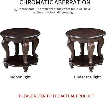 LKTART 22" Victorian Vintage Round End Table - Image 9