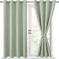 Blackout Curtains for Bedroom, 52 x 54 Inches Long, Seafoam Green | Thermal by Hiasan