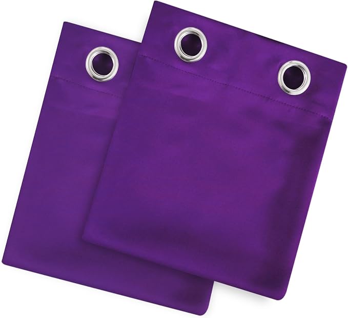 Blackout Curtains 52 x 90 Inch Long Purple Curtains Set of 2 Panels Room - Image 9
