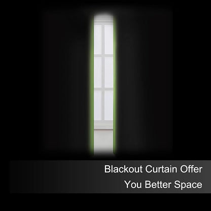 Blackout Curtains 52 x 45 inch/Light Green Curtains Set of 2 Panels/Thermal - Image 3