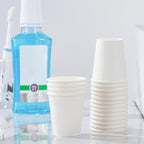 600 Pack 5 oz Paper Cups, Disposable Mini Bathroom Mouthwash Cups, Hot/Cold Drinking Cups, White Disposable Paper Cups for Bathroom, Home, Party, Office, Picnic, Travel