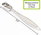 2PCS 3/4Teaspoon (3.75ml) Single Measuring Spoon, Individual Stainless Steel Long Handle Measure Tablespoon Only