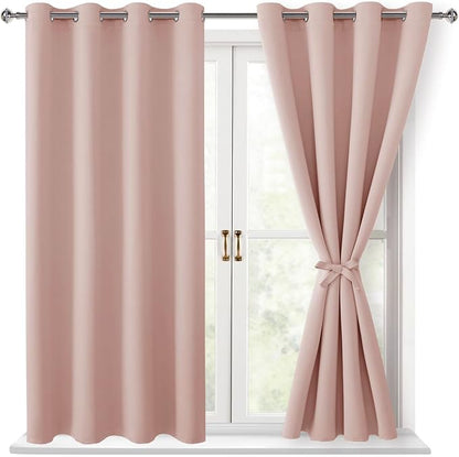 Blackout Curtains for Bedroom, 2 Drape Panels, 52 x 45 Inch | Thermal Insulated - Image 8