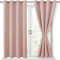 Blackout Curtains for Bedroom, 52 x 54 Inches Long, 2 Panels | Thermal Insulated by Hiasan