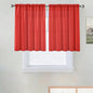 SpaceDresser Basic Rod Pocket Sheer Voile Window Curtain Panels Red 1 Pair 2 by SpaceDresser