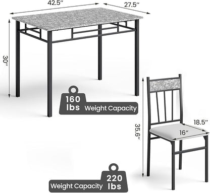 NAFORT 5 Piece Dining Table Set - Image 8