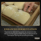 Wooden Pizza Dough Proofing Box w/Lid – 16” x 12” – Made From Natural Acacia Wood – 2-Pack