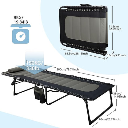 Oversized Padded Outdoor Folding Lounge Chair - Image 2