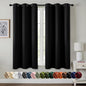 MIULEE Blackout Curtains for Bedroom 2 Panels 40 x 50 Inch Long Black | Thermal by MIULEE