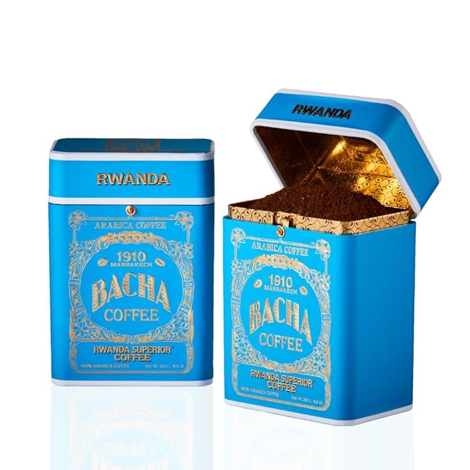 Bacha Coffee | Rwanda Superior Single Origin Signature Nomad Collection, Medium Dark Roast, 100% Arabica Specialty Coffee, Ground Beans, 250g