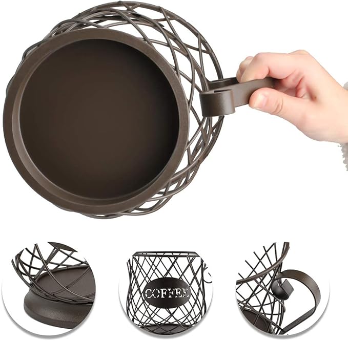 TreeLen Coffee K Cup Holder, K Pod Storage Organizer, Keurig Cup Holder for Countertops, Kcup Holders for 35 K cups – Matte Bronze