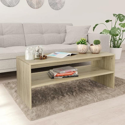 Sonoma Oak Coffee Table, Engineered Wood, 39.4x15.7x15.7 inch, Rectangular by Unknown