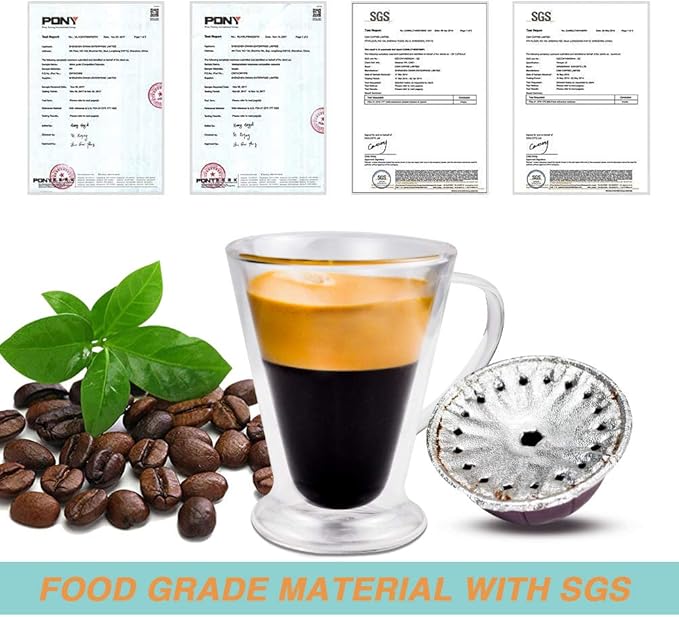 CAPMESSO Aluminum Foils Lids to Reuse Vertuoline Capsules Coffee Pods Compatible with Nespresso VertuoLine Machine 64mm(200/package)